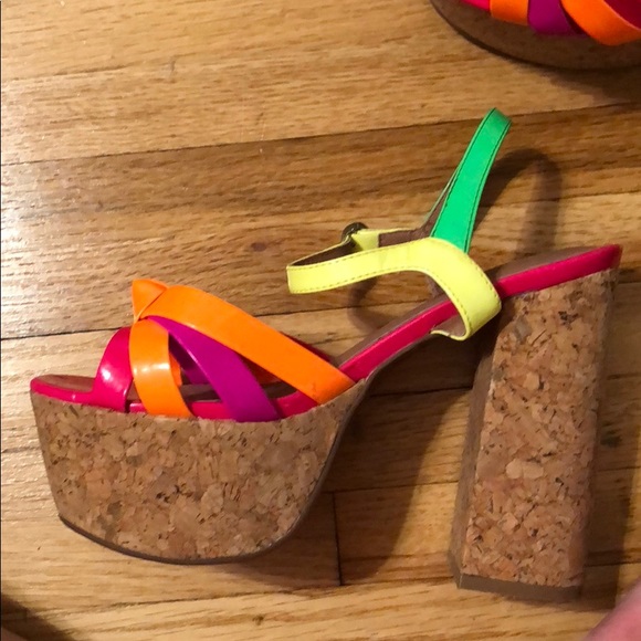 Jeffrey Campbell Shoes - Jeffery Campbell colorful chunky heels